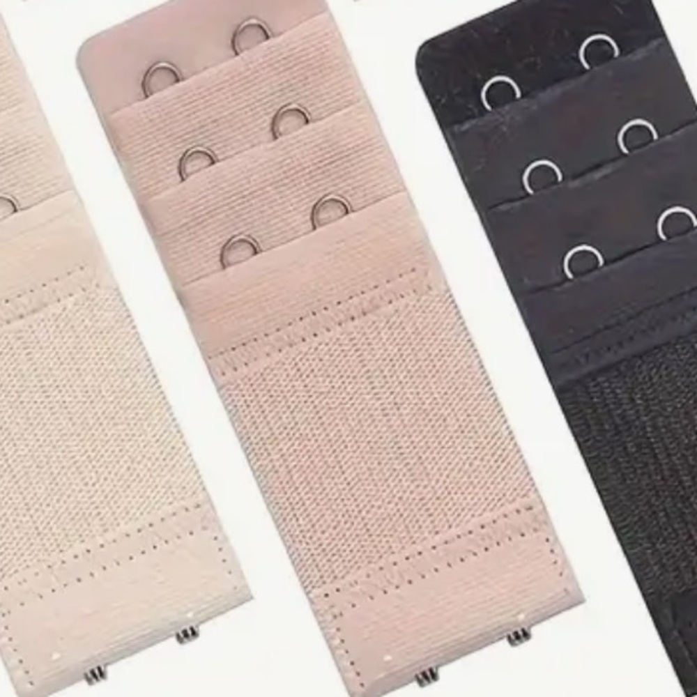 3 Hook Bra Strap Extenders, 1 Piece, Bra Band, Comfy & Adjustable, NEW, TAN